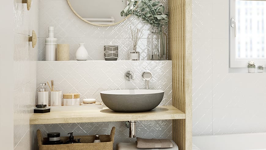 Une salle de bain scandinave