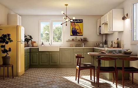 Déco cuisine : une cuisine rétro