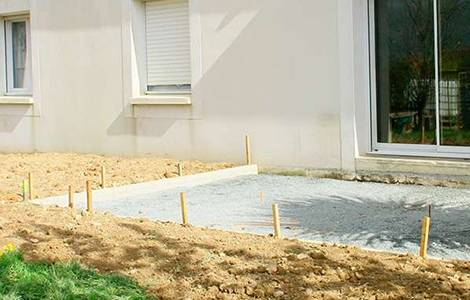 Une terrasse sur dalle béton