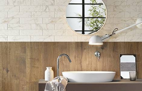 Joints discrets sur carrelage imitation parquet