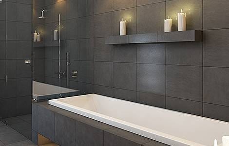 Carrelage noir et joint noir