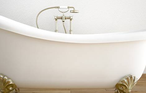 Robinet de baignoire : la pose sur gorge (ou sur colonnettes)