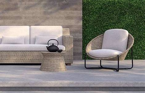 Une terrasse en béton