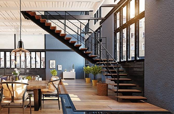 Choisir son escalier : bois et métal