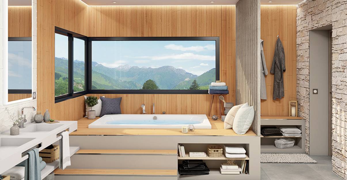 Extension ossature bois, pour un style très nordique