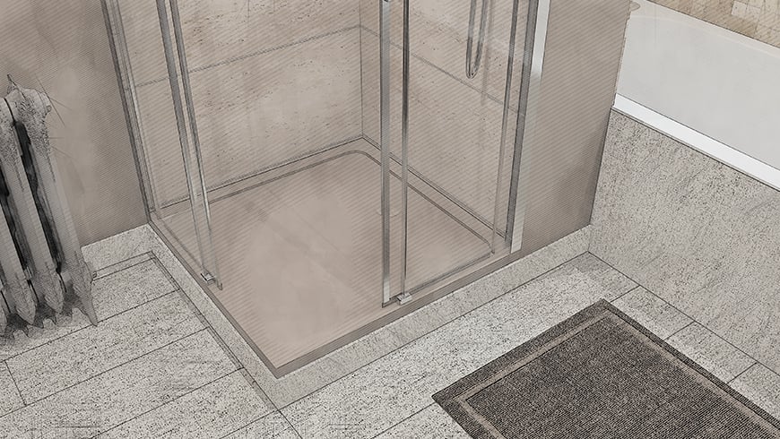 Une salle de bain de 7 m²