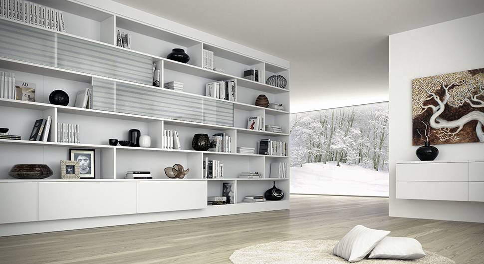 une bibliothèque sur-mesure dans le salon