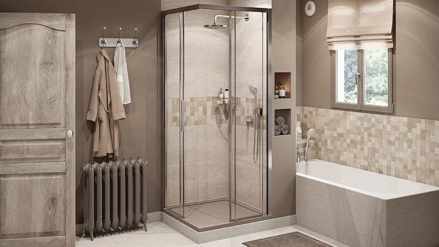 Une salle de bain de 7 m²