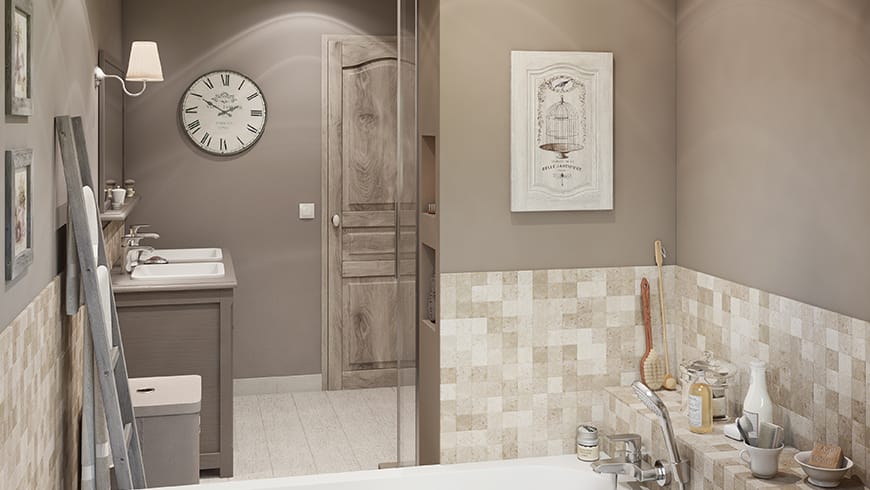 Une salle de bain de 7 m²