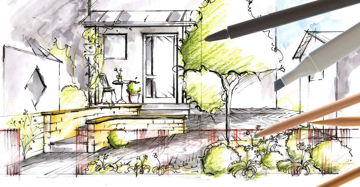 Extérieur facile à vivre et organisation