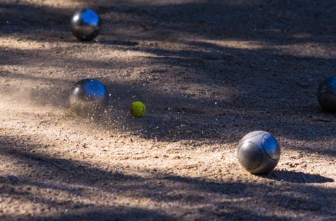 Terrain de pétanque en dolomie