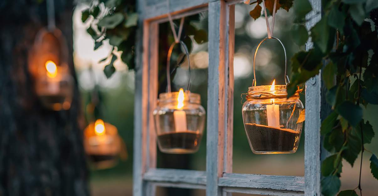 Illuminer un jardin : les bougies