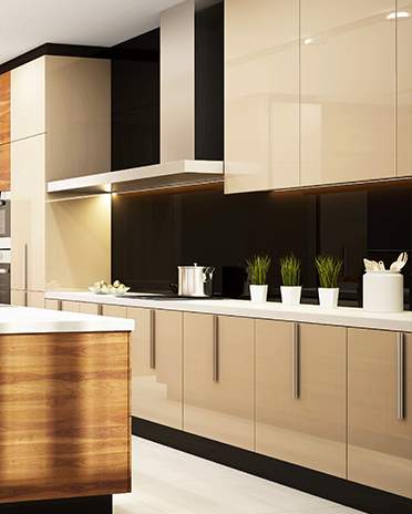 cuisine beige et salon