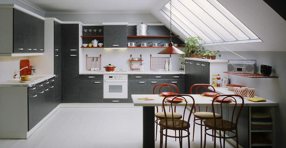 Une cuisine sous les combles