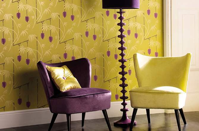 Rénovation intérieur maison ancienne : papier peint pop