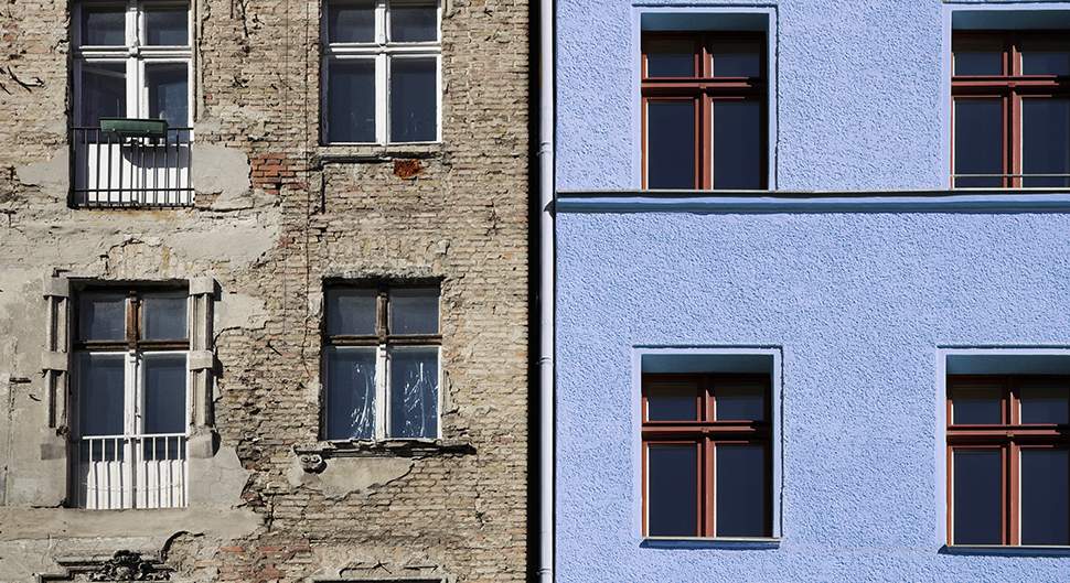  façade en mauvais état