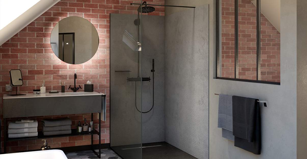 Salle de bain style industriel