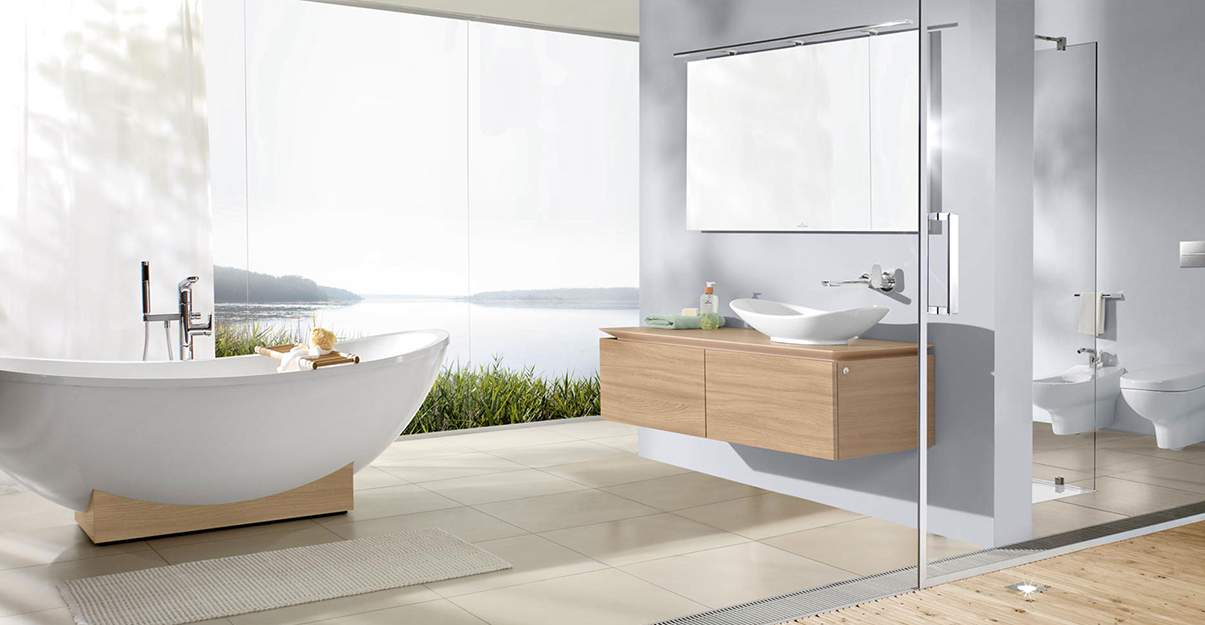 La place privilégiée de la baignoire îlot, au centre de la pièce