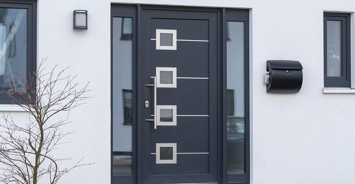 Porte d'entrée alu et verre