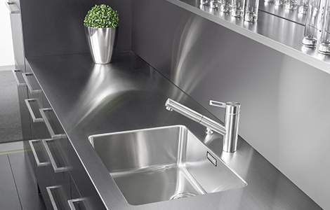 Plan de travail en inox