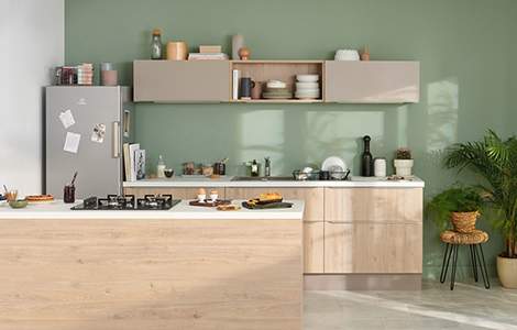 Cuisine LUDIQUE chêne naturel et cappuccino – LAPEYRE 