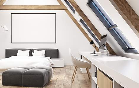 Rangement combles : le bureau