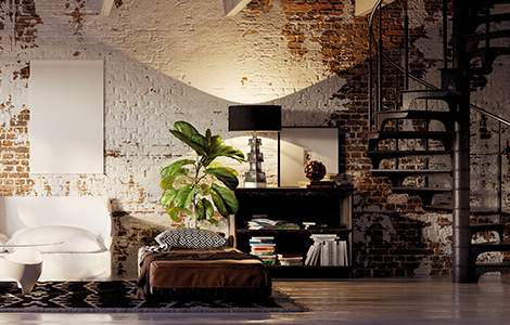 Rénovation intérieur maison ancienne : un escalier industriel 