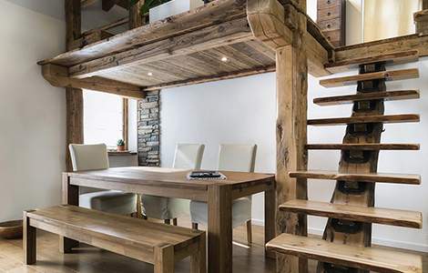 L’esthétique chaleureuse du bois, grand classique du chalet de montagne