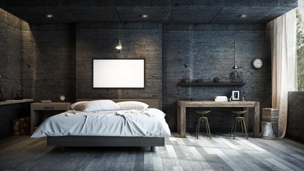 bureau dans une chambre