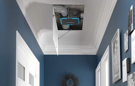 La vmc est dissimulée dans le faux plafond