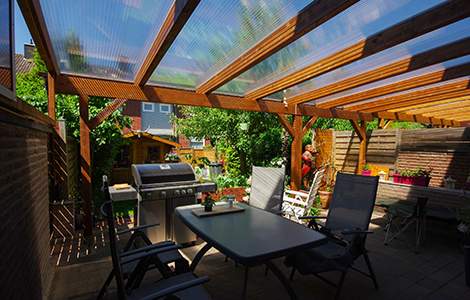 Pergola toiture verre