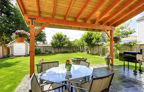 Pergola  toiture bois