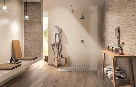 Camaïeu de beige pour salle de bain cosy