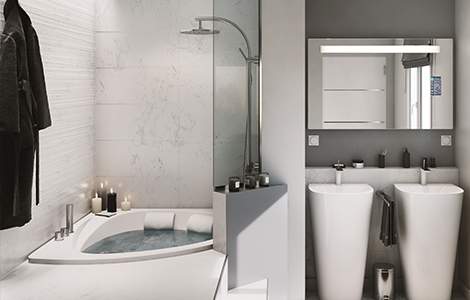 Baignoire balnéo d’angle