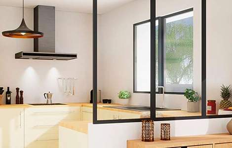 Rénovation maison année 30 : la verrière pour ouvrir l’entrée sur une pièce