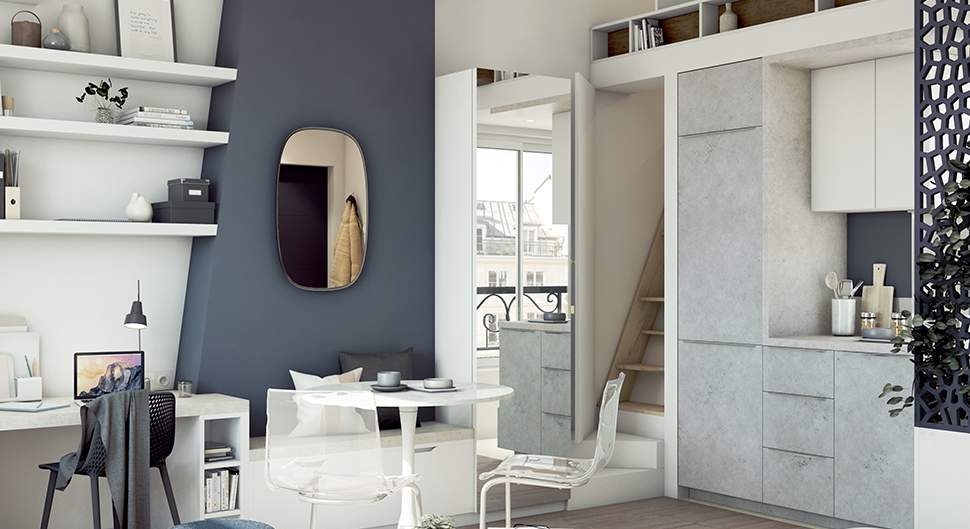  un studio sous les toits 