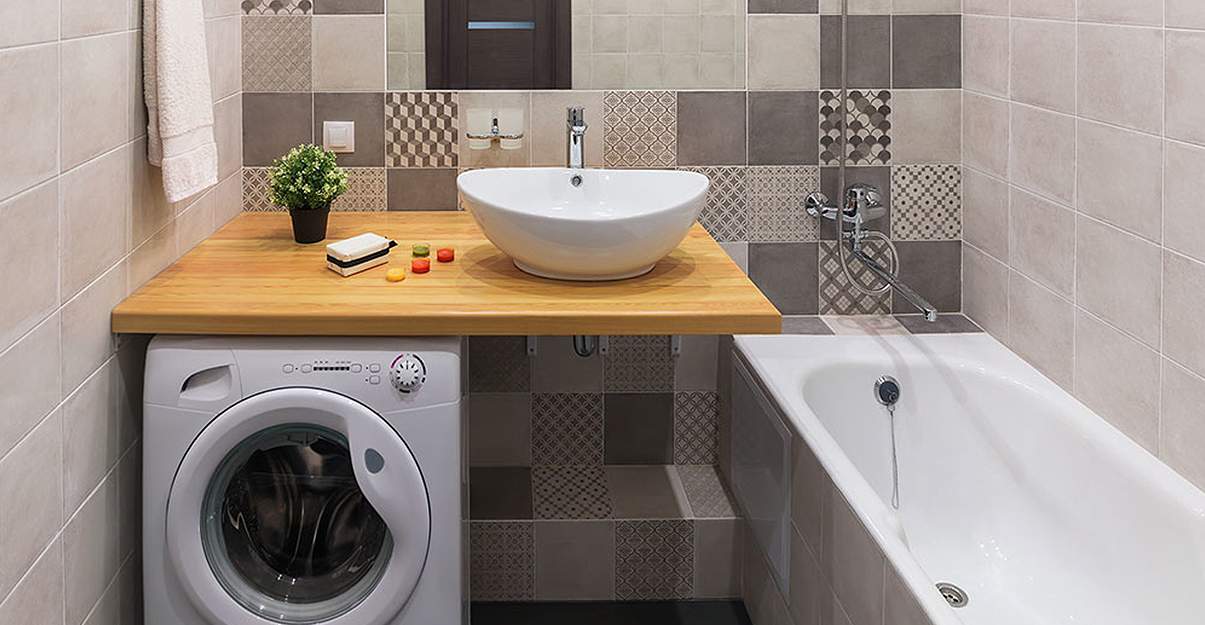 un meuble vasque profond pour accueillir une machine à laver