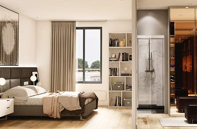 salle de bain fermée