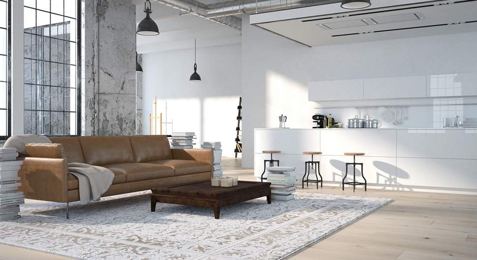 une cuisine semi-ouverte 