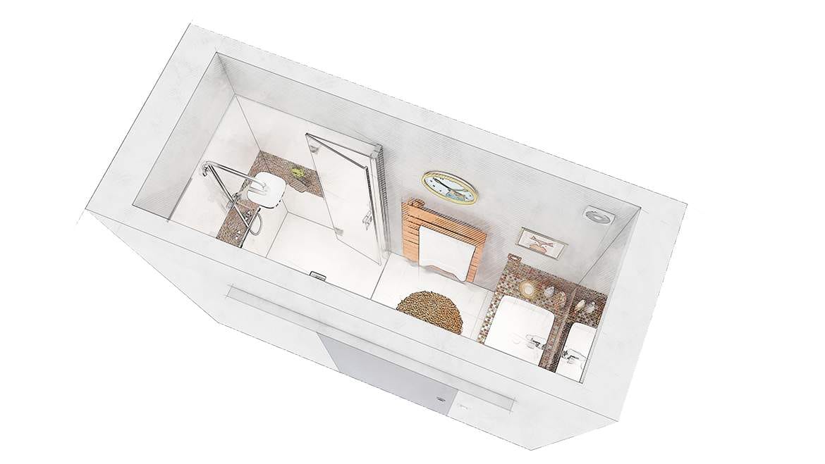 Salle de bain pour enfant, vue générale