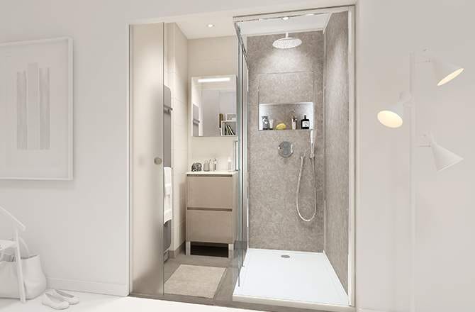 Une salle de bain optimisée