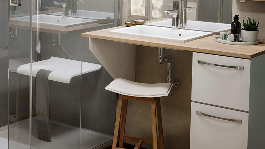 Une salle de bain accessible