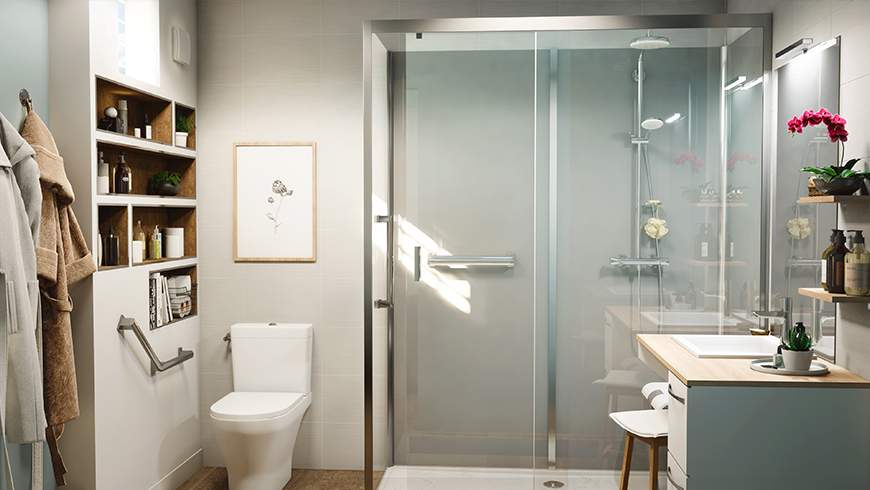 Une salle de bain accessible