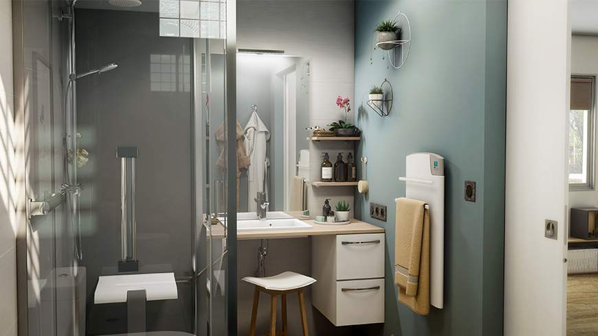Une salle de bain accessible