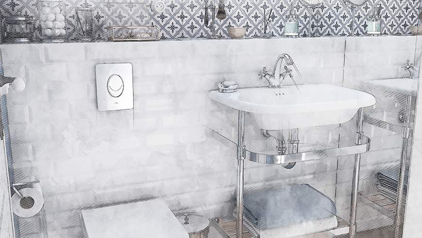 Une salle de bain sous pente