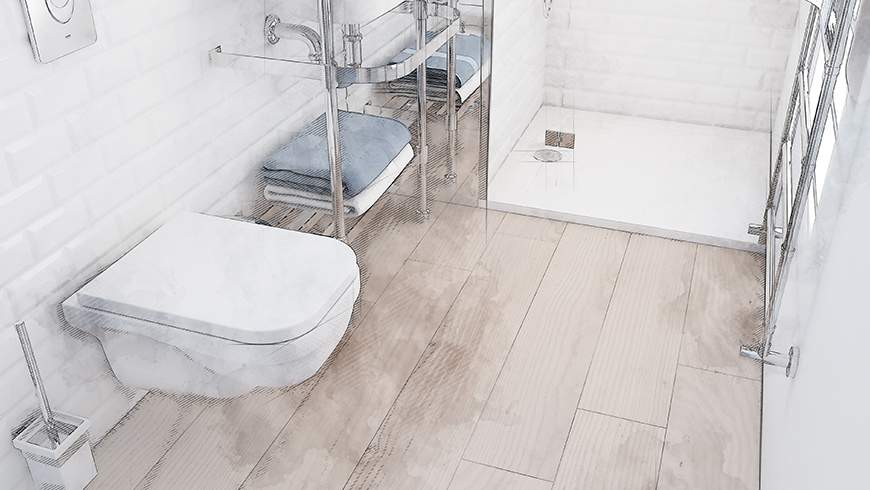 Une salle de bain sous pente