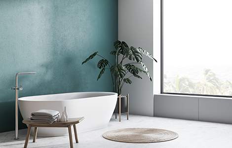 Revêtement mural de salle de bain : la peinture