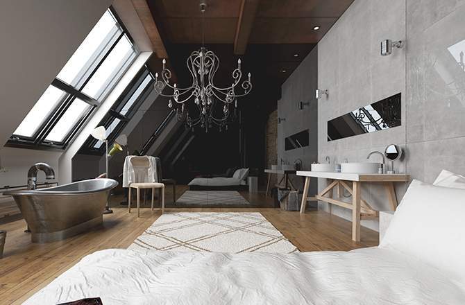 Style Classique-Chic suite parentale sous comble