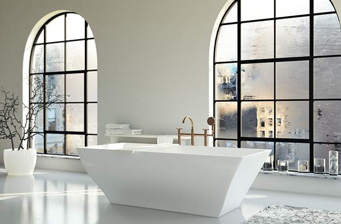 Style Industriel salle de bain verrière Saint-Gobain.fr