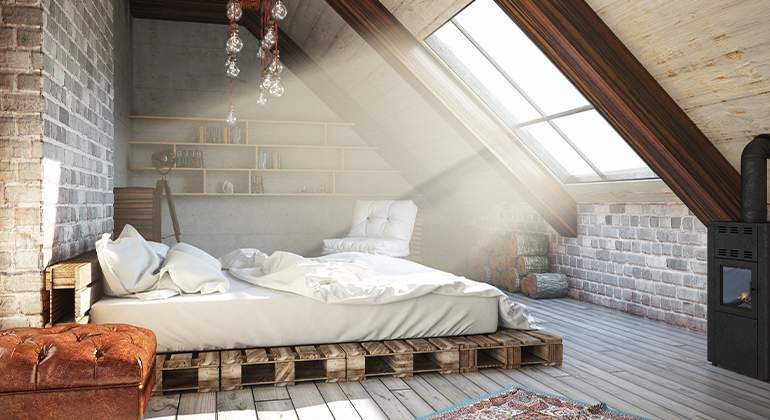 Style industriel - chambre sous combles - Saint-Gobain.fr